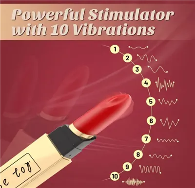 Vibrator Lipstick - Ysgogydd Clit a G -Spot y gellir ei ailwefru